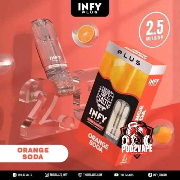 หัวพอต infy plus 2.5ml orange soda