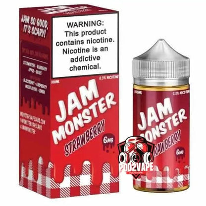 น้ำยา Jam monster freebase strawberry nic6