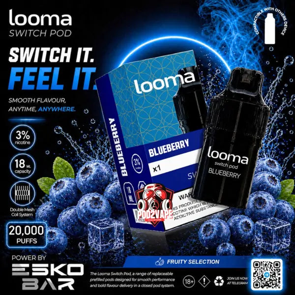 หัว looma switch 20k blueberry บลูเบอร์รี่