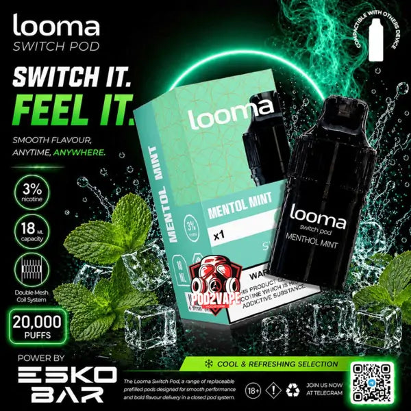 หัว looma switch 20k menthol mint เมนทอลมิ้นต์