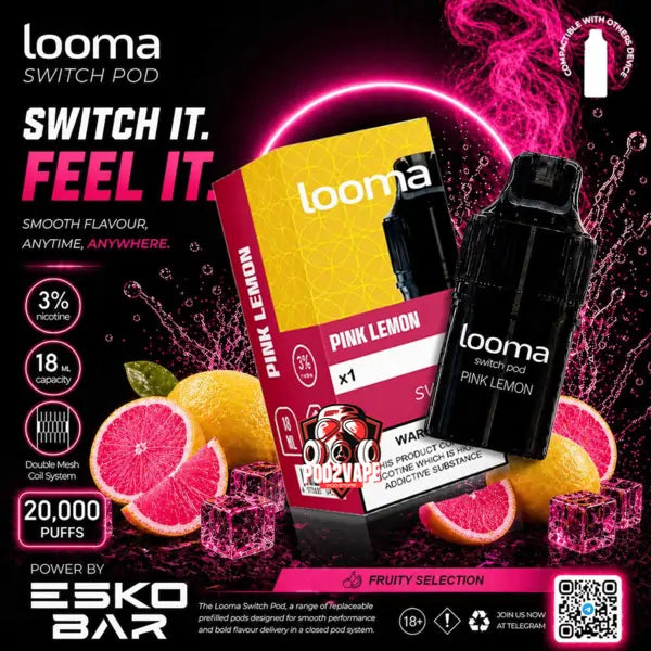 หัว looma switch 20k pink lemon เลม่อนชมพู