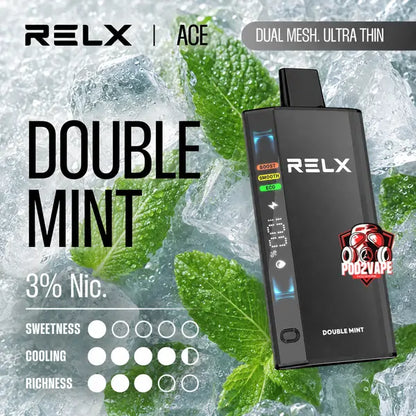 Relx Ace 35k กลิ่น Double Mint นิค 3% มินต์
