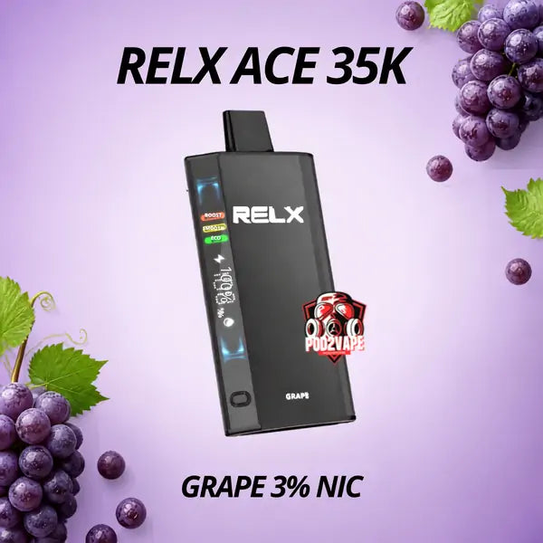 Relx Ace 35k กลิ่น Grape นิค 3% องุ่น