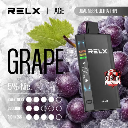 Relx Ace 35k กลิ่น Grape นิค 5% องุ่น