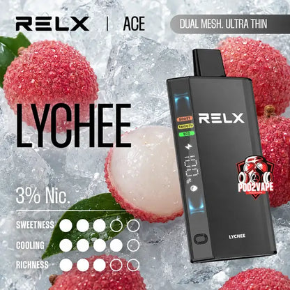 Relx Ace 35k กลิ่น Lychee นิค 3% ลิ้นจี่