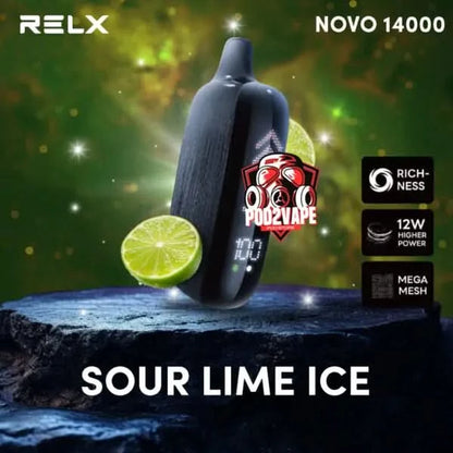 Relx novo 14000 puffs sour lime ice