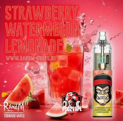 Randm tornado 7000 puffs strawberry watermelon lemonade