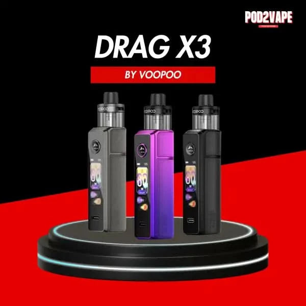 พอตไฟฟ้า Voopoo drag x3 รุ่นใหม่ 80 วัตต์ ปรับรูลมอิสระ ยิงไฟแรง